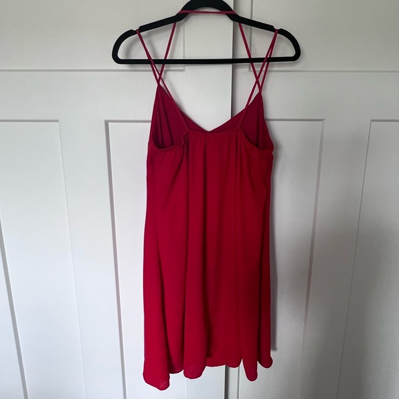 Red Cross Spaghetti Strap Shift Mini Dress - Picture 4 of 6